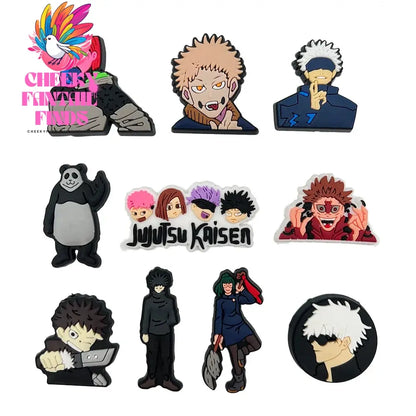 Cool Boy Cartoon Anime  Shoe Charms for Clogs Sandals Decoration Shoe Accessories Charms for Friends Gifts Cheeky Fantail Finds