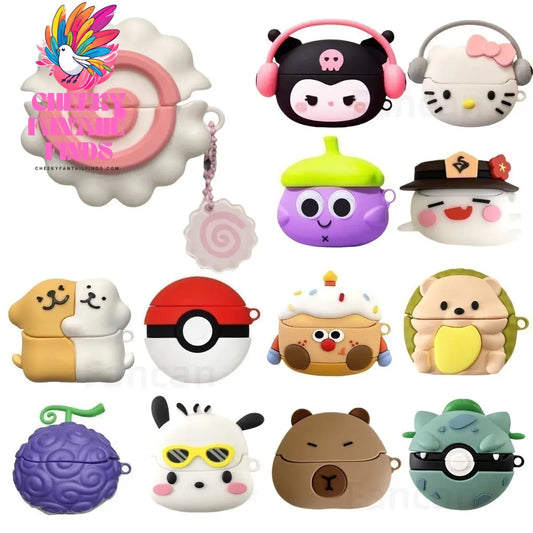Cover for AirPods 4 2024 3D Cartoon Cute Earphone Earbuds Cover for AirPods 4 Charging Protective Silicone Case Cheeky Fantail Finds