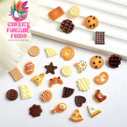 Creative Bear Ice Cream Chocolate Nail Art Accessories Cute Simulated Smile Sandwich Star Biscuit Dessert Nail Charms DIY Nails Cheeky Fantail Finds