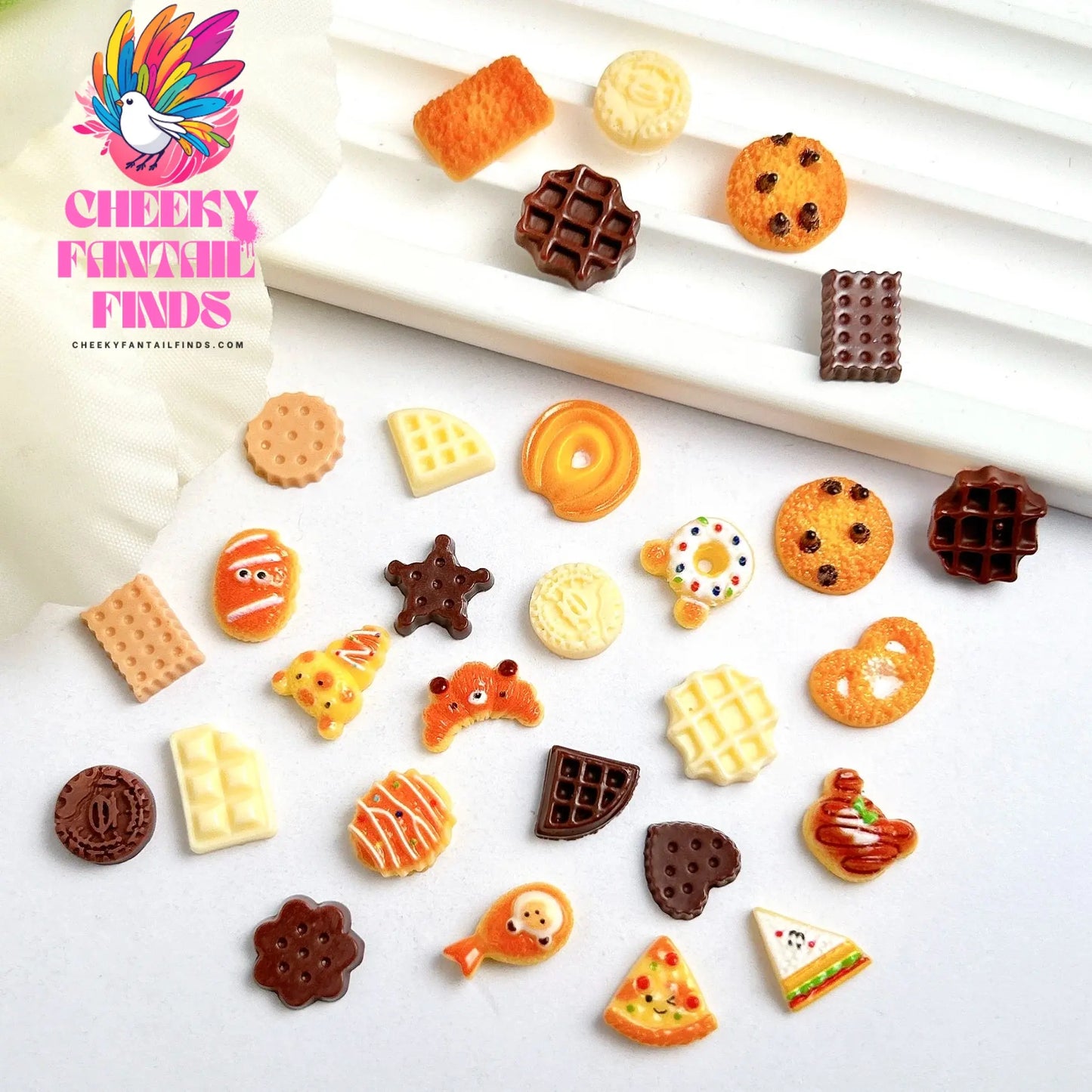Creative Bear Ice Cream Chocolate Nail Art Accessories Cute Simulated Smile Sandwich Star Biscuit Dessert Nail Charms DIY Nails Cheeky Fantail Finds