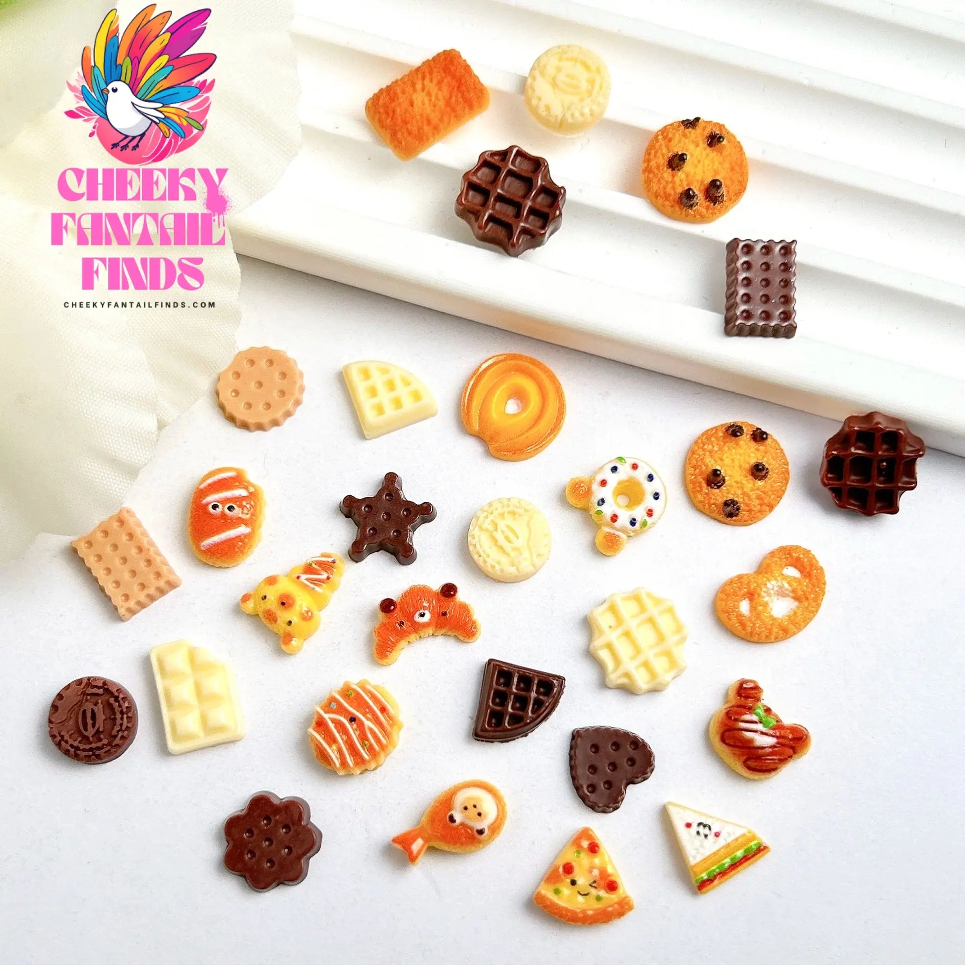 Creative Bear Ice Cream Chocolate Nail Art Accessories Cute Simulated Smile Sandwich Star Biscuit Dessert Nail Charms DIY Nails Cheeky Fantail Finds
