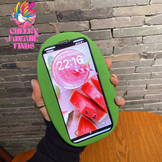 Creative INS 3D Watermelon Funny Silicon Phone Case for iPhone 15 14 Plus 13 Pro Max Back Phone Cover for 12 Pro Cheeky Fantail Finds