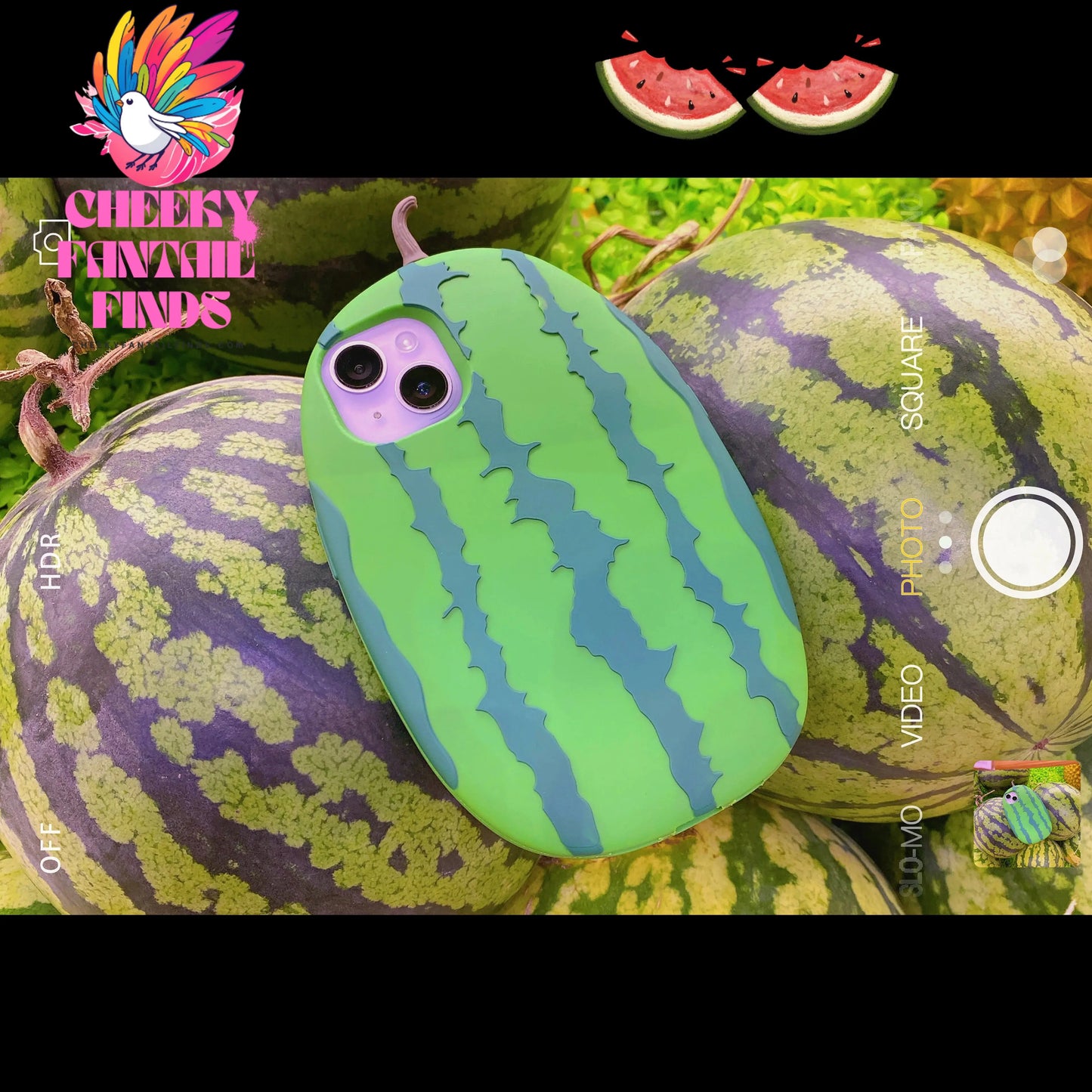 Creative INS 3D Watermelon Funny Silicon Phone Case for iPhone 15 14 Plus 13 Pro Max Back Phone Cover for 12 Pro Cheeky Fantail Finds