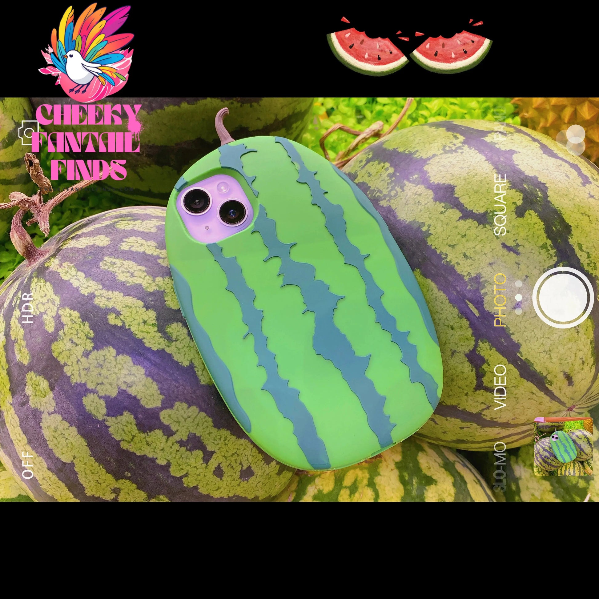 Creative INS 3D Watermelon Funny Silicon Phone Case for iPhone 15 14 Plus 13 Pro Max Back Phone Cover for 12 Pro Cheeky Fantail Finds