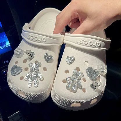 Crystal Bear Cave Shoes Accessories Shoe Buckle Shoe Flower Cheeky Fantail Finds
