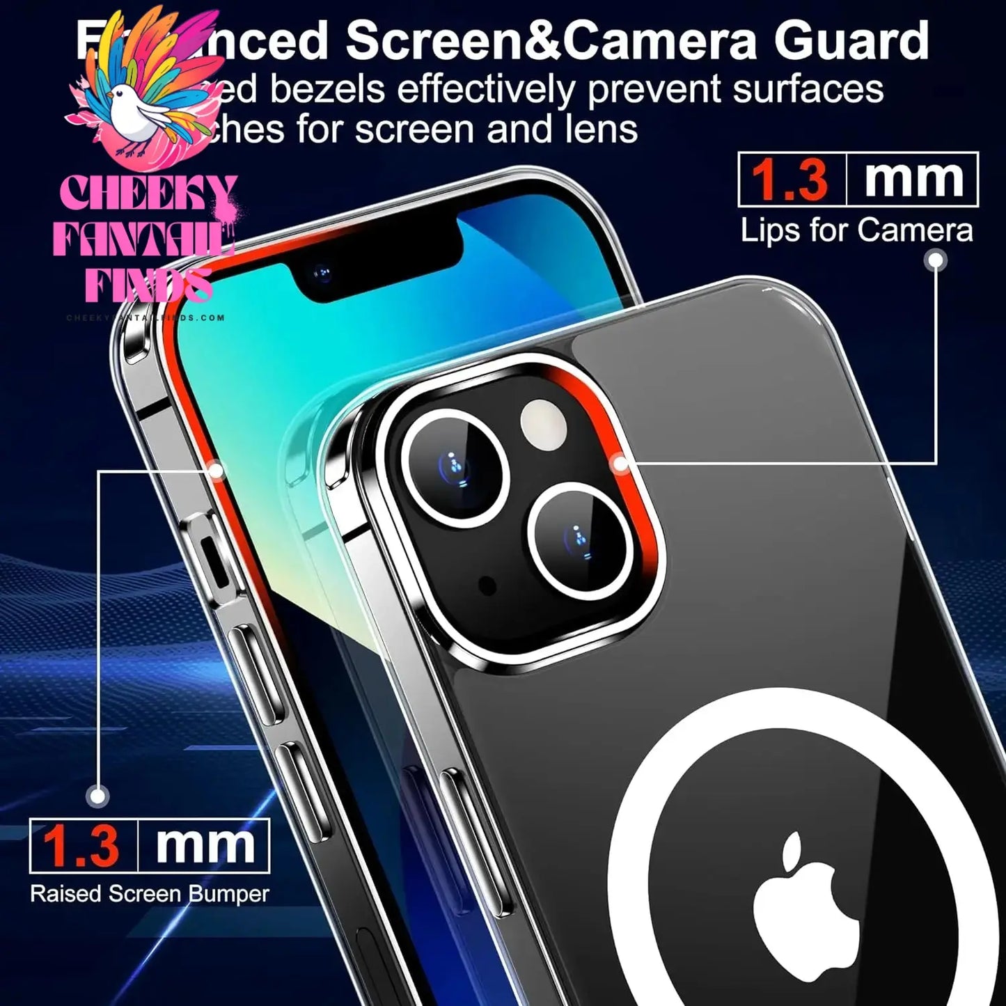 Crystal Clear Magnetic Phone Case for Wireless Charge iPhone 16 15 14 Pro Max Plus 12 13 Mini 11 Mobile Cases Shockproof Cover Cheeky Fantail Finds