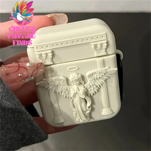 Cute 3D Prayer Angel Silicone Case For Airpods 4 3 2 1 Wireless Charging Protective Shell Soft Cover Cover For Airpods Pro 2 Box Cheeky Fantail Finds