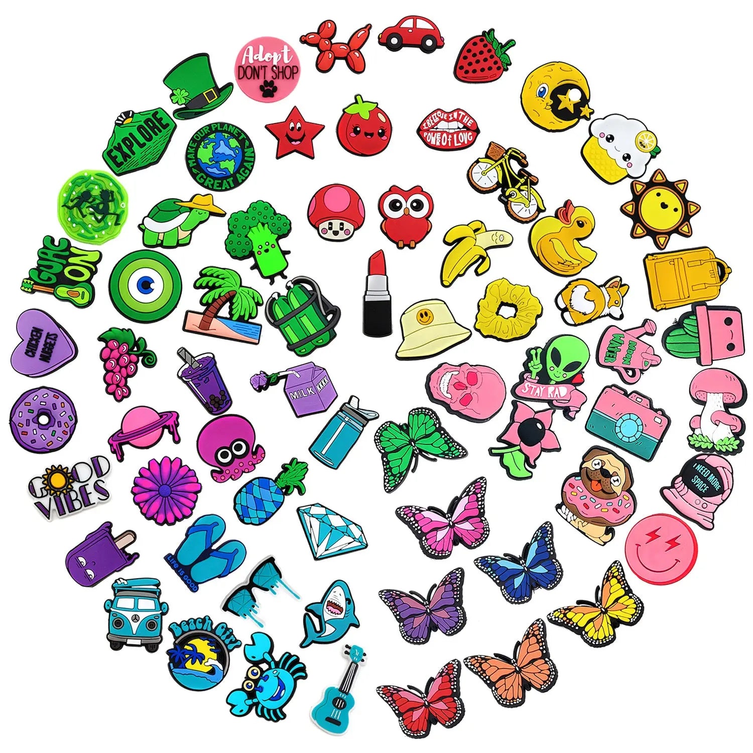 Cute Cartoon Hole Shoe Flower Accessories Cheeky Fantail Finds
