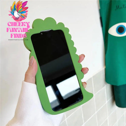 Cute Green Animals Silicone Phone Case for iPhone 15 14 13 12 11 Pro Max Xr Xs Max X 8 7 6 Plus Shockproof TPU Rubber Back Cover Cheeky Fantail Finds