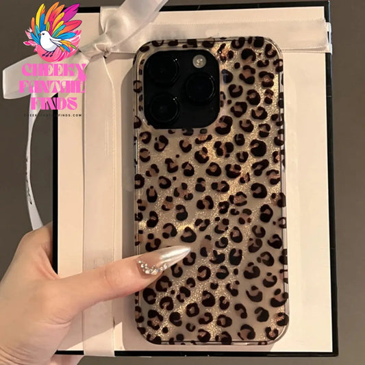 Cute Leopard Print Case for iPhone 16 15 14 13 12 Pro Max 11 Stylish Animal Pattern Soft Shockproof Back Cases Coque Cheeky Fantail Finds