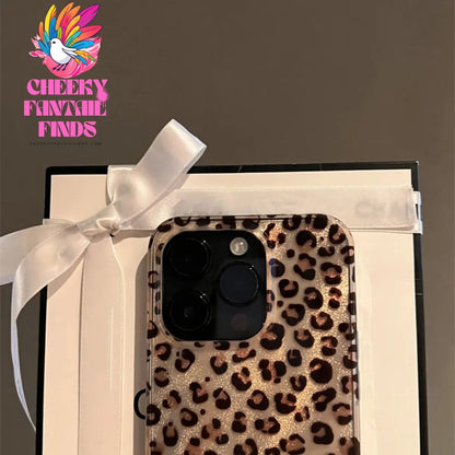 Cute Leopard Print Case for iPhone 16 15 14 13 12 Pro Max 11 Stylish Animal Pattern Soft Shockproof Back Cases Coque Cheeky Fantail Finds