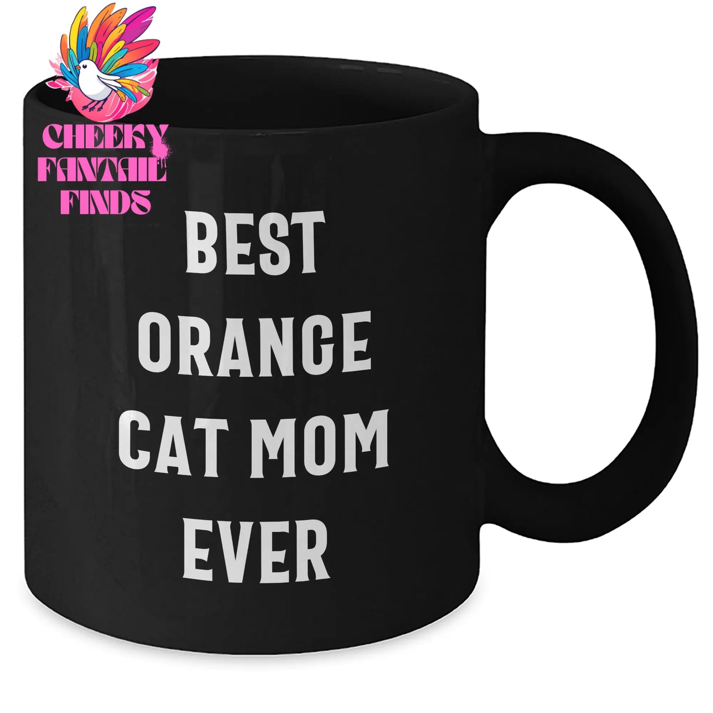 Cute Orange Cat Mom Gifts - Best Orange Cat Mom Ever 11oz/15oz Black Coffee Mug - Unique Father's Day Unique Gifts for Orange Cat Moms - Additional