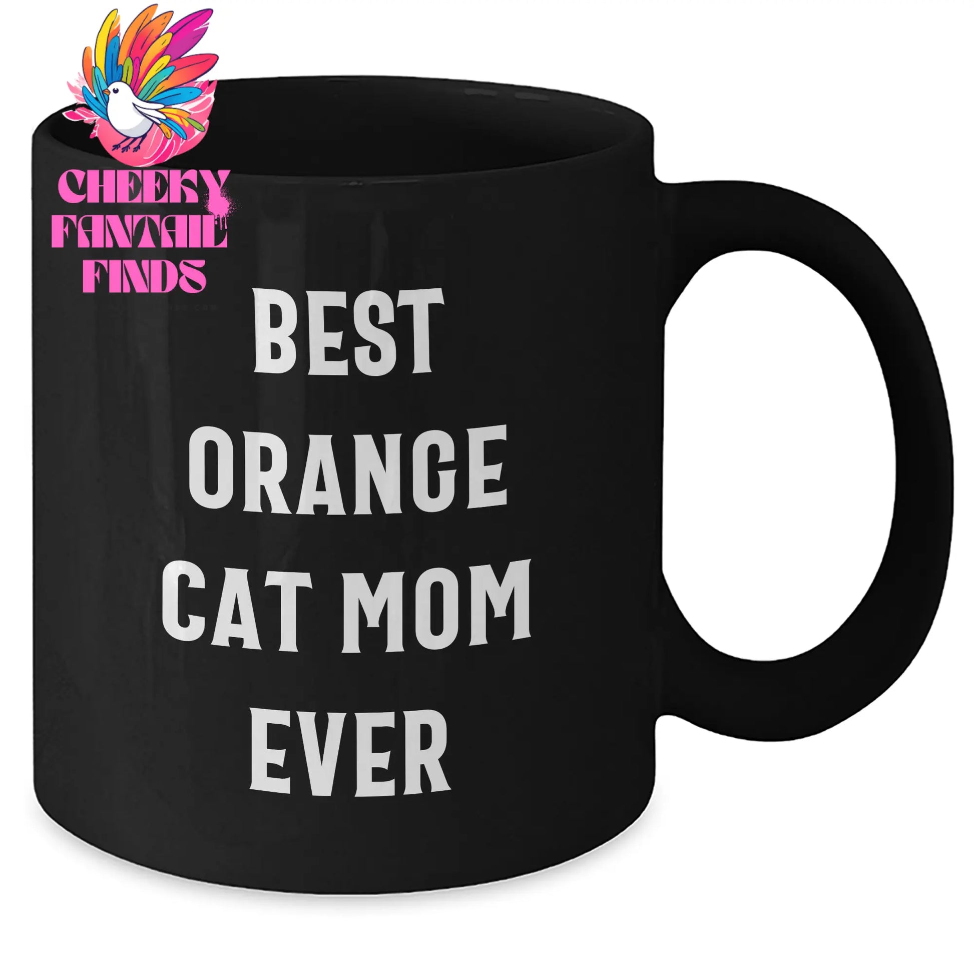 Cute Orange Cat Mom Gifts - Best Orange Cat Mom Ever 11oz/15oz Black Coffee Mug - Unique Father's Day Unique Gifts for Orange Cat Moms - Additional