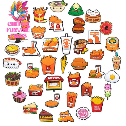 Cute Set PVC shoes charms Anime Cartoon DIY Sandals Accessories shoe Decorations boy girl kids gift - Cheeky Fantail Finds