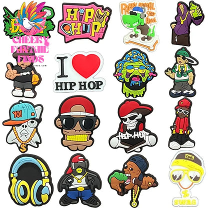Cute Set PVC shoes charms Anime Cartoon DIY Sandals Accessories shoe Decorations boy girl kids gift - Cheeky Fantail Finds