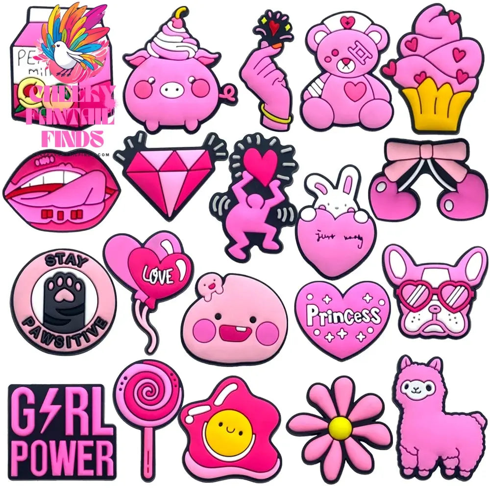 Cute Set PVC shoes charms Anime Cartoon DIY Sandals Accessories shoe Decorations boy girl kids gift - Cheeky Fantail Finds