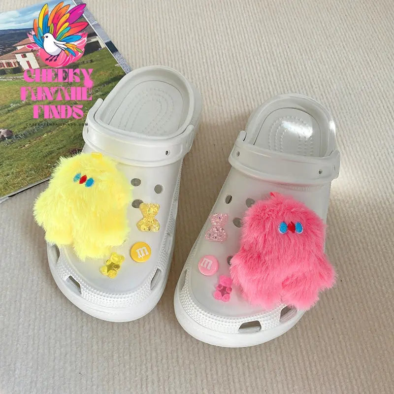 Cute Sneakers Accessories Shoe Buckle Cartoon Plush Decoration Cheeky Fantail Finds