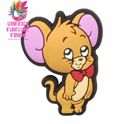 Cute Tom and Jerry Series Shoe Charms Set For Clogs Bogg Bag Bubble Slides Sandals PVC Shoe Decorations Beach Bag Accessories Cheeky Fantail Finds