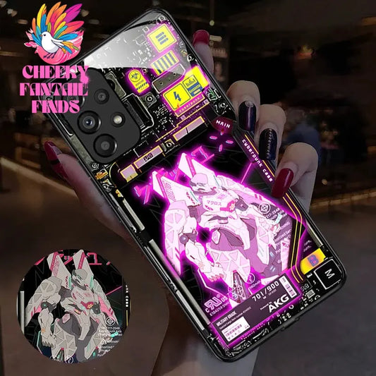 CyberPunk lights up phone cases for iphone16 15 pro 14plus 13promax, Samsung, Huawei, Xiaomi, OnePlus, OPPO, VIVO mobile covers Cheeky Fantail Finds