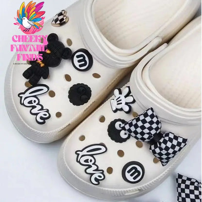 DIY 3D Cute Cartoon Bear Shoe Charms Clogs Slides Sandals Garden Shoes Decorations Charm Set Accessories Kids Gifts Cheeky Fantail Finds