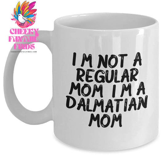 Dalmatian Dog Mom Gifts Funny Quote White Coffee Mug for Dad on Father's Day from Family - Main