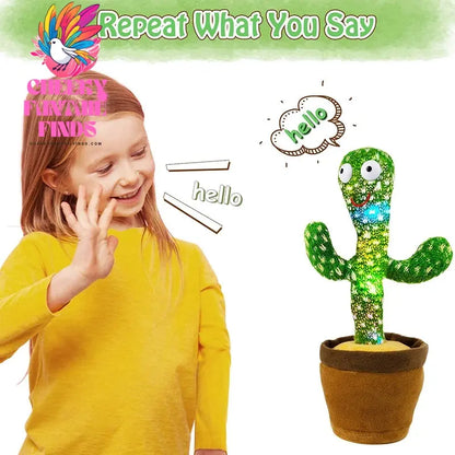 Dancing Cactus 120 Song Speaker Talking Usb Battery Voice Repeat Plush Cactu Dancer Toy Talk Plushie Stuffed Toys For Kids Gift Cheeky Fantail Finds