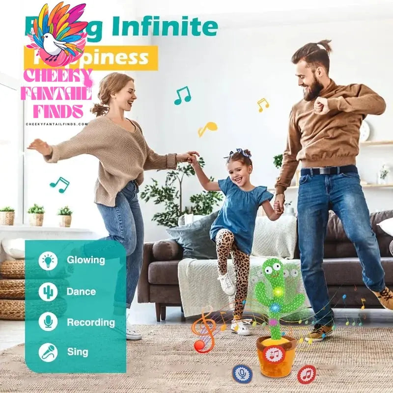 Dancing and Talking Cactus Toy Sunshine Cactus Children's Electronic Plush Toy with 120 Songs Children's Birthday Gifts Cheeky Fantail Finds