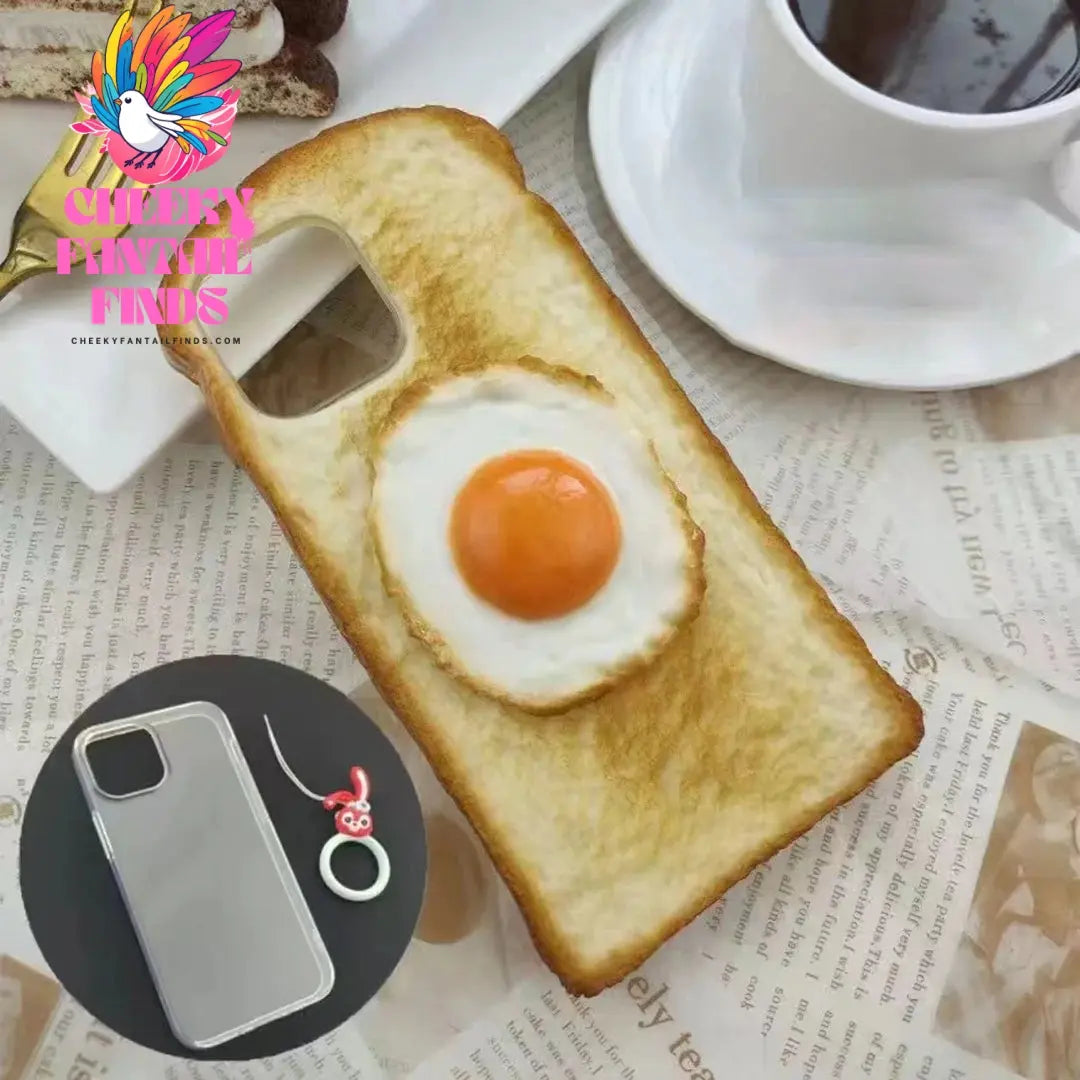 Delicious 3D toast bread phone case Apple suitable for iPhone X  11 12 13 14 15 16pro max phone case simulation bread phone case Cheeky Fantail Finds