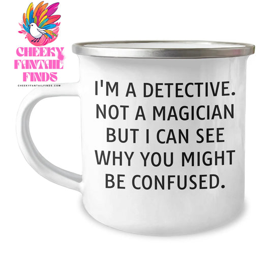 Detective's Humor Camping Mug Gifts from Men for Fathers Day Unique Detective Gifts - Image 1
