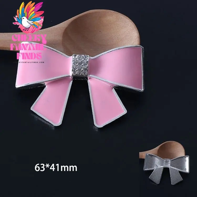 Diamond Bow-shaped Shoe Buckle Accessories Diy Phone Case Ornament Accessories Cheeky Fantail Finds