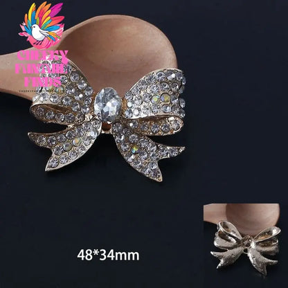 Diamond Bow-shaped Shoe Buckle Accessories Diy Phone Case Ornament Accessories Cheeky Fantail Finds