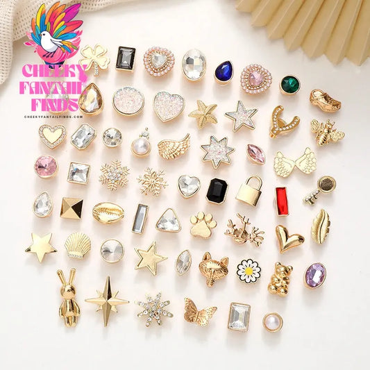 Diy Ornament Accessories Love Heart Bow Tie Gem Removable Shoe Ornament Shoe Buckle Cheeky Fantail Finds