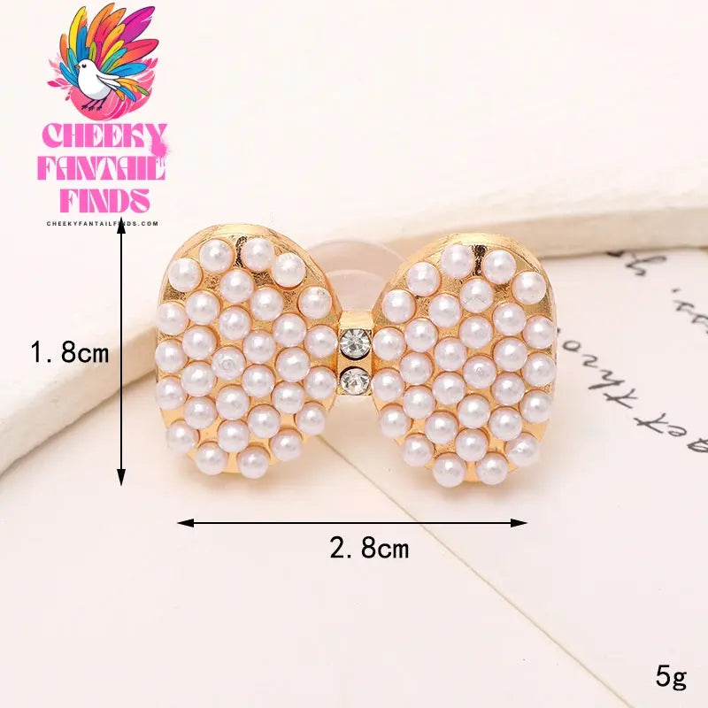 Diy Ornament Accessories Love Heart Bow Tie Gem Removable Shoe Ornament Shoe Buckle Cheeky Fantail Finds