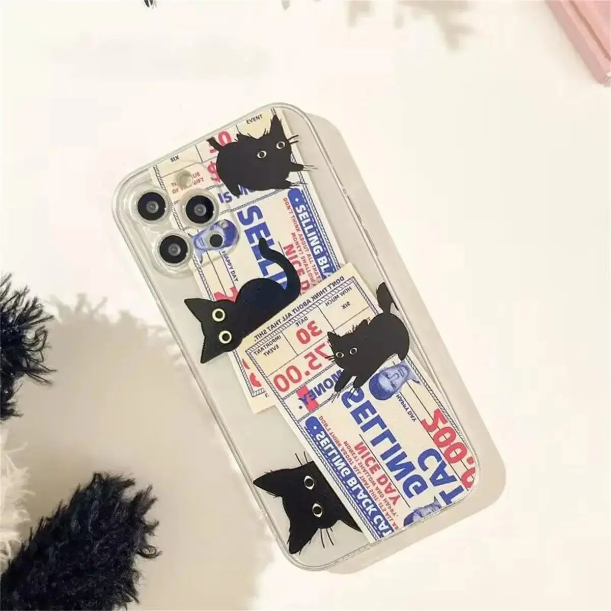 Doodle Angry Cat Case for Iphone 13 16 Pro Max 11 12 14 15 Pro Max 7 8 Plus 13 Mini XS XR SE 2022 13Pro Back Cover Clear Fundas Cheeky Fantail Finds