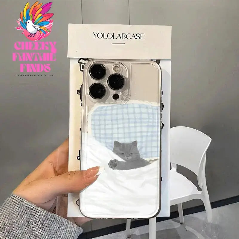 Doodle Angry Cat Case for Iphone 13 16 Pro Max 11 12 14 15 Pro Max 7 8 Plus 13 Mini XS XR SE 2022 13Pro Back Cover Clear Fundas Cheeky Fantail Finds