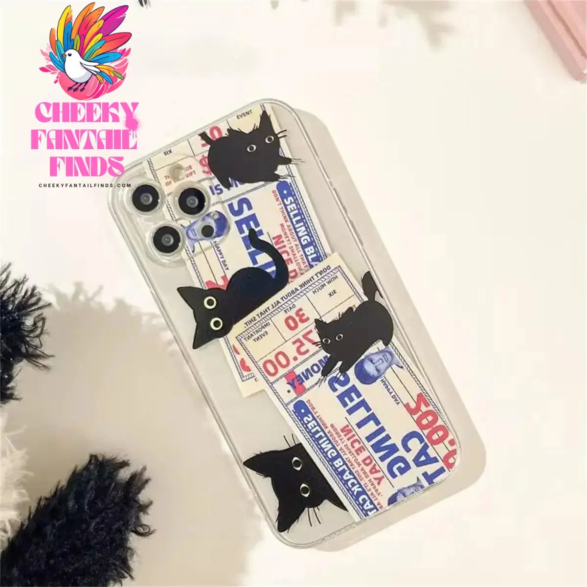 Doodle Angry Cat Case for Iphone 13 16 Pro Max 11 12 14 15 Pro Max 7 8 Plus 13 Mini XS XR SE 2022 13Pro Back Cover Clear Fundas Cheeky Fantail Finds