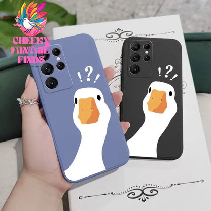 Doubtful Duck Phone Case For Samsung Galaxy S24 S23 S22 S21 S20 Ultra Plus FE S10 S9 S10E Note 20 ultra 10 9 Plus Cover Cheeky Fantail Finds