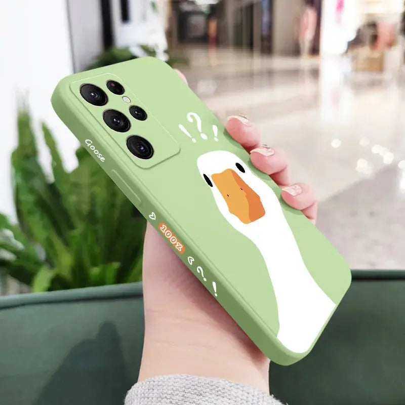Doubtful Duck Phone Case For Samsung Galaxy S24 S23 S22 S21 S20 Ultra Plus FE S10 S9 S10E Note 20 ultra 10 9 Plus Cover Cheeky Fantail Finds