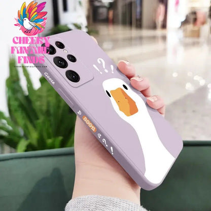 Doubtful Duck Phone Case For Samsung Galaxy S24 S23 S22 S21 S20 Ultra Plus FE S10 S9 S10E Note 20 ultra 10 9 Plus Cover Cheeky Fantail Finds