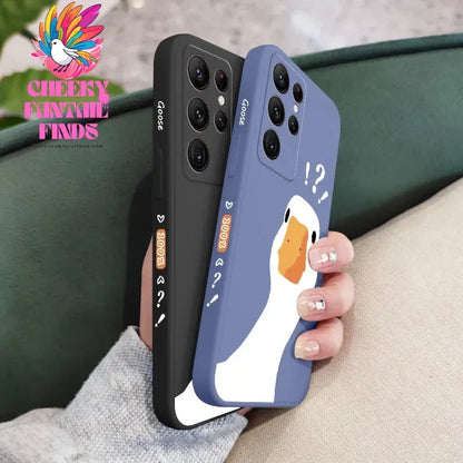 Doubtful Duck Phone Case For Samsung Galaxy S24 S23 S22 S21 S20 Ultra Plus FE S10 S9 S10E Note 20 ultra 10 9 Plus Cover Cheeky Fantail Finds