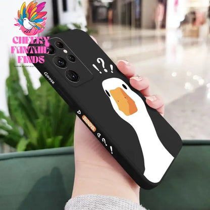 Doubtful Duck Phone Case For Samsung Galaxy S24 S23 S22 S21 S20 Ultra Plus FE S10 S9 S10E Note 20 ultra 10 9 Plus Cover Cheeky Fantail Finds