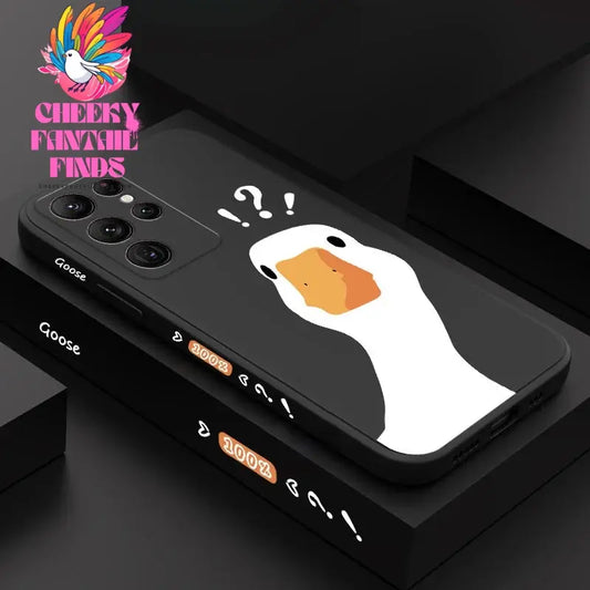 Doubtful Duck Phone Case For Samsung Galaxy S24 S23 S22 S21 S20 Ultra Plus FE S10 S9 S10E Note 20 ultra 10 9 Plus Cover Cheeky Fantail Finds