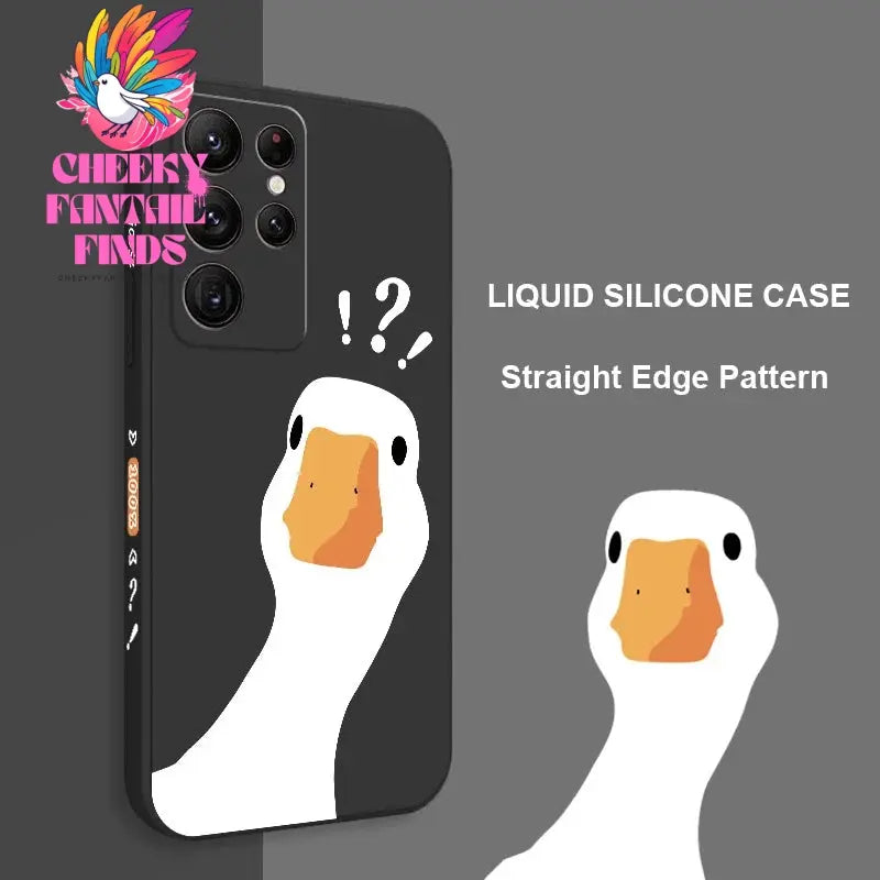 Doubtful Duck Phone Case For Samsung Galaxy S24 S23 S22 S21 S20 Ultra Plus FE S10 S9 S10E Note 20 ultra 10 9 Plus Cover Cheeky Fantail Finds
