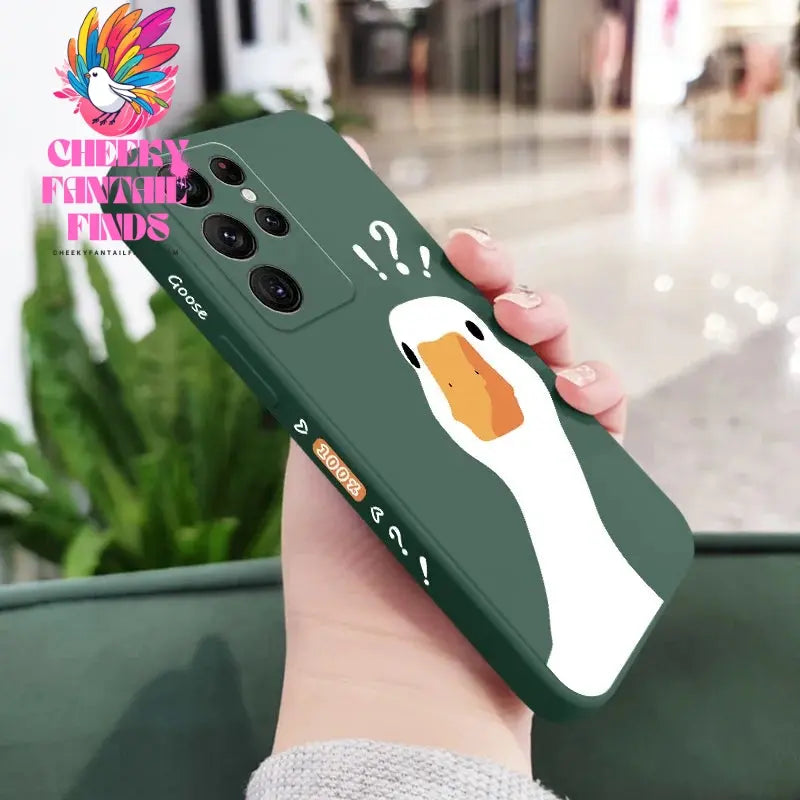 Doubtful Duck Phone Case For Samsung Galaxy S24 S23 S22 S21 S20 Ultra Plus FE S10 S9 S10E Note 20 ultra 10 9 Plus Cover Cheeky Fantail Finds