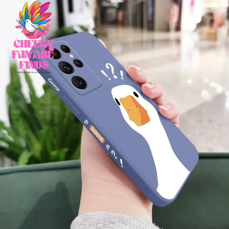 Doubtful Duck Phone Case For Samsung Galaxy S24 S23 S22 S21 S20 Ultra Plus FE S10 S9 S10E Note 20 ultra 10 9 Plus Cover Cheeky Fantail Finds