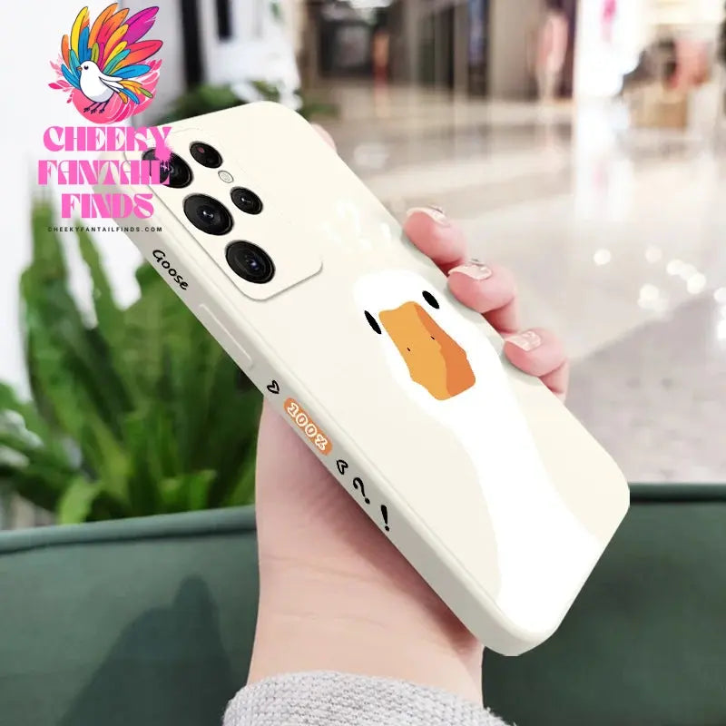 Doubtful Duck Phone Case For Samsung Galaxy S24 S23 S22 S21 S20 Ultra Plus FE S10 S9 S10E Note 20 ultra 10 9 Plus Cover Cheeky Fantail Finds