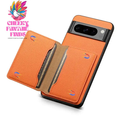 EUCAGR Luxury Multifunctional Leather Magnetic Wallet Phone Case for Google Pixel 9 8 7 6 Pro 8A 7A 6A Card Slot Holder Cover Cheeky Fantail Finds