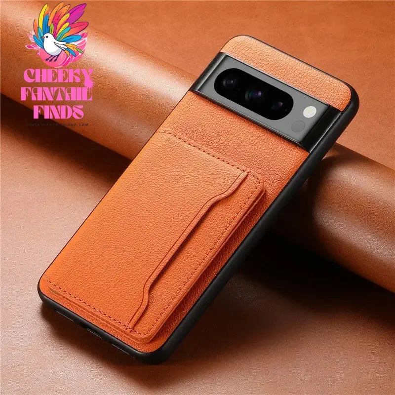 EUCAGR Luxury Multifunctional Leather Magnetic Wallet Phone Case for Google Pixel 9 8 7 6 Pro 8A 7A 6A Card Slot Holder Cover Cheeky Fantail Finds