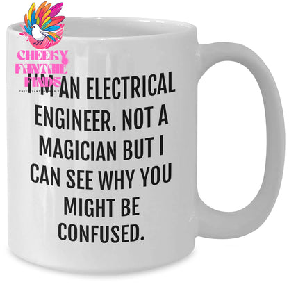 Electrical Engineer Humor Funny Gifts from Men to Electrical Engineer Friends, White Coffee Mug for Father's Day - Additional