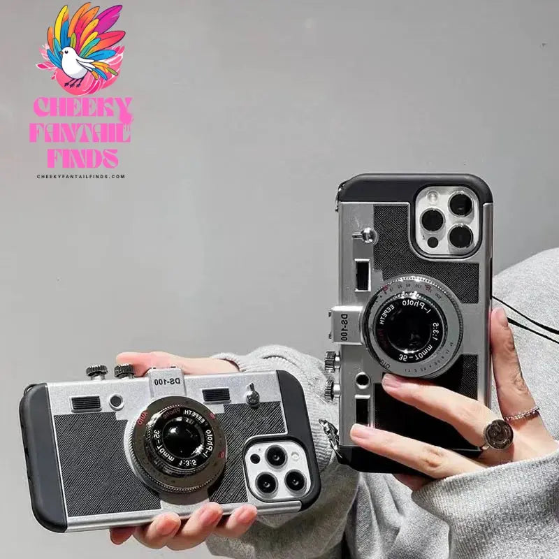 Emily In Paris 3D Retro Camera Leather Case for IPhone 11 13 14 15 Pro Max 12 Mini XS XR X 7 8 Plus SE 2022 IPones Accessories Cheeky Fantail Finds